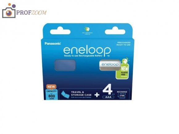 Аккумуляторы Panasonic eneloop AAA 800 мА·ч BK-4MCDEC4BE, 4 шт., Ni-MH, до 2100 циклов, кейс для хранения Аккумуляторы Panasonic eneloop AAA 800 мА·ч BK-4MCDEC4BE, 4 шт., Ni-MH, до 2100 циклов, кейс для хранения